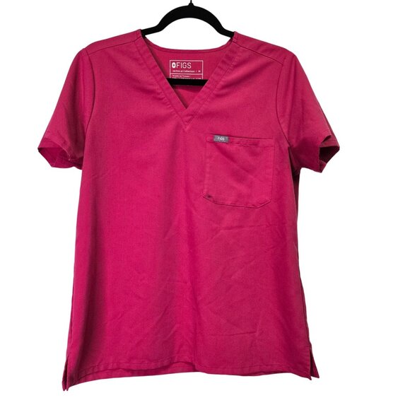 Figs Catarina Women's Scrub Top Ultra Rose Limited Edition Pink 2926 M - Picture 2 of 9